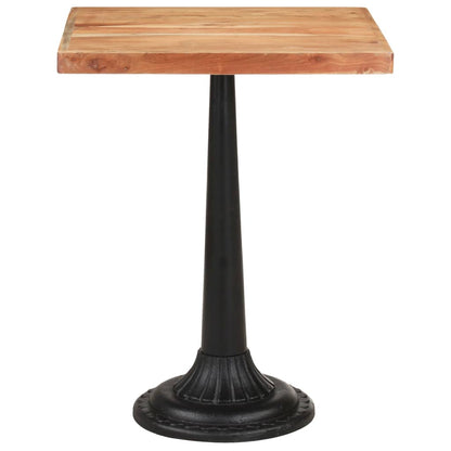 Bistrotafel 60X60X76 Cm Massief Acaciahout Ronde basis Vierkant