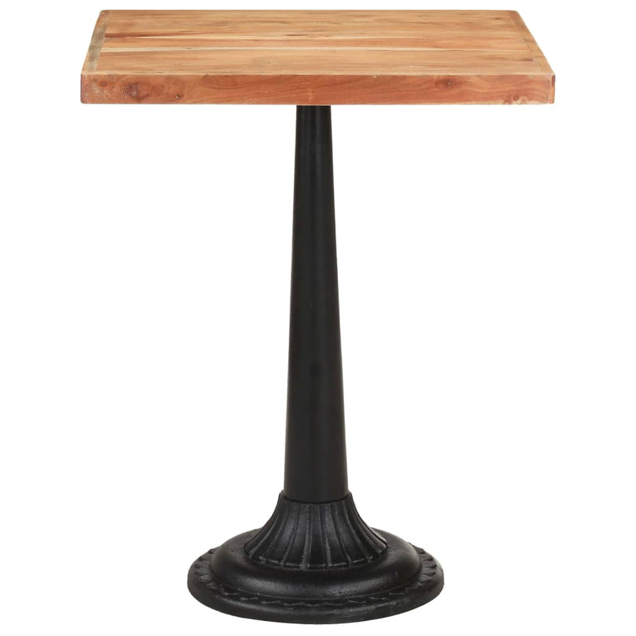 Bistrotafel 60X60X76 Cm Massief Acaciahout Ronde basis Vierkant