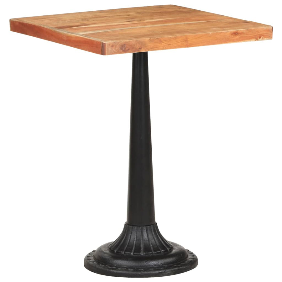 Bistrotafel 60X60X76 Cm Massief Acaciahout Ronde basis Vierkant