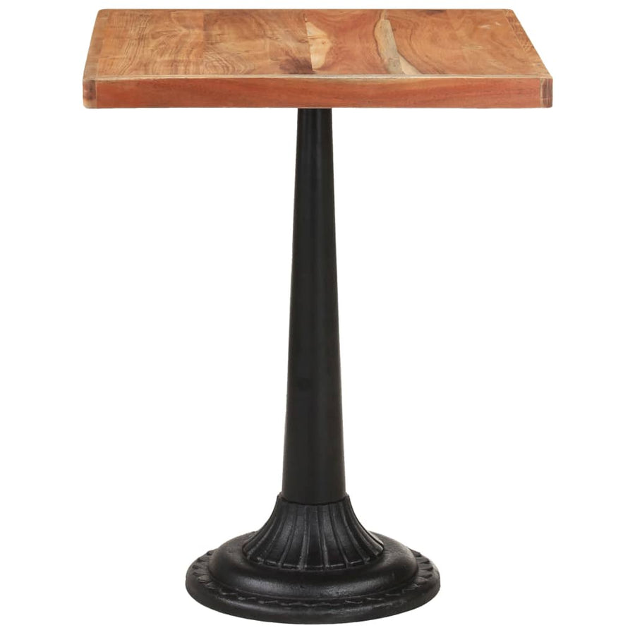 Bistrotafel 60X60X76 Cm Massief Acaciahout Ronde basis Vierkant