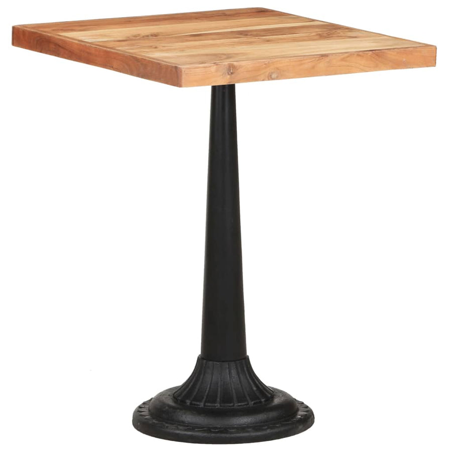 Bistrotafel 60X60X76 Cm Massief Acaciahout Ronde basis Vierkant