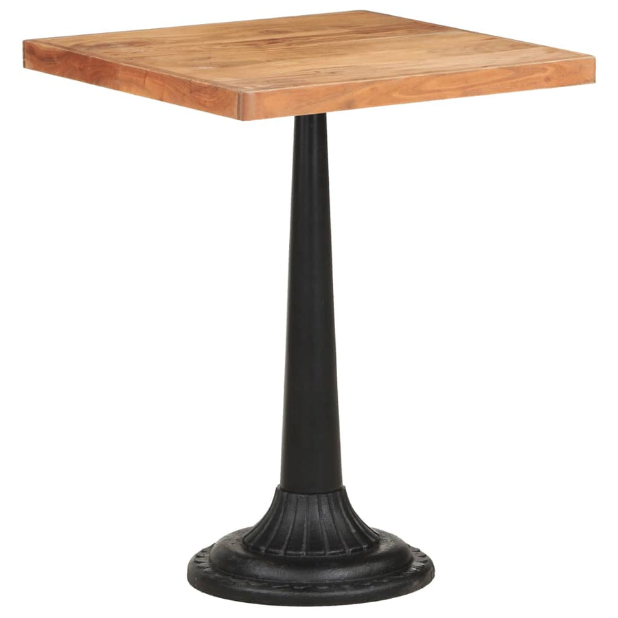 Bistrotafel 60X60X76 Cm Massief Acaciahout Ronde basis Vierkant
