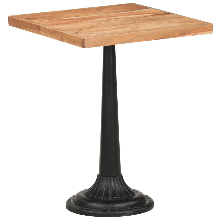 Bistrotafel 60X60X76 Cm Massief Acaciahout Ronde basis Vierkant