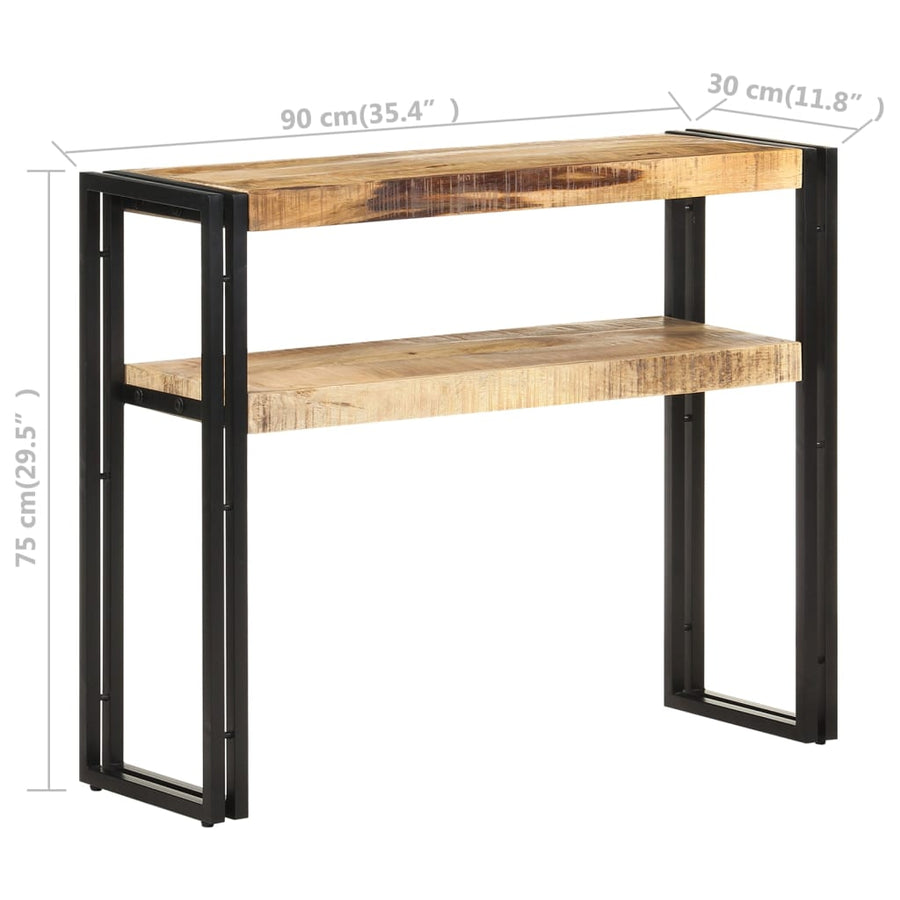 Wandtafel 90 x 30 x 75 cm Ruw mangohout