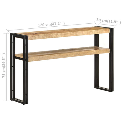 Wandtafel 120 x 30 x 75 cm Ruw mangohout