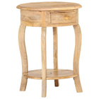 Bijzettafel massief mangohout 37x37x61 cm