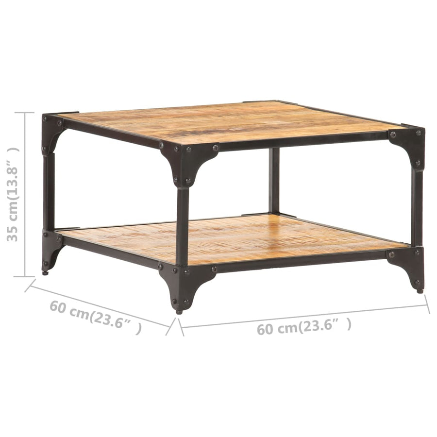 Salontafel 60x60x35 cm massief mangohout 60 x 60 x 35 cm massief mangohout