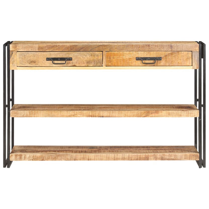 Dressoir 120x30x75 cm massief ruw mangohout