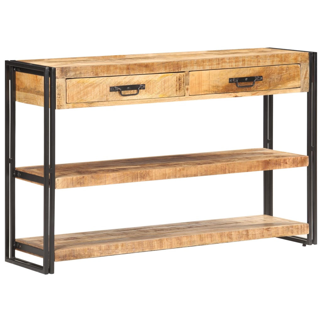 Dressoir 120x30x75 cm massief ruw mangohout