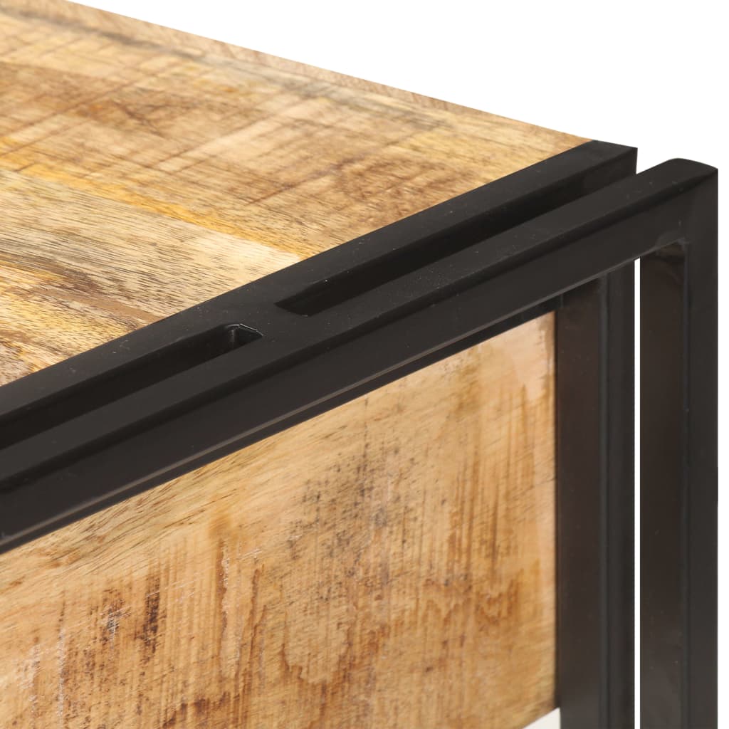 Dressoir 120x30x75 cm massief ruw mangohout