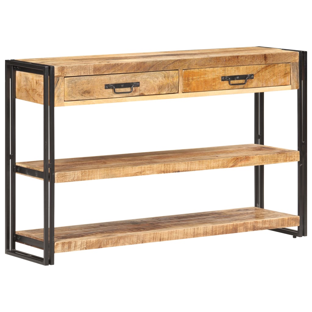 Dressoir 120x30x75 cm massief ruw mangohout