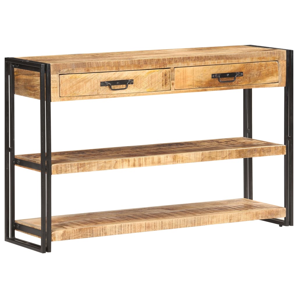 Dressoir 120x30x75 cm massief ruw mangohout