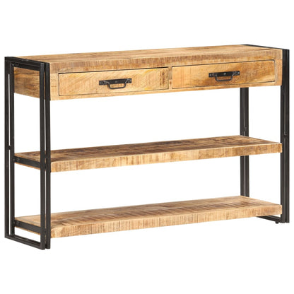 Dressoir 120x30x75 cm massief ruw mangohout