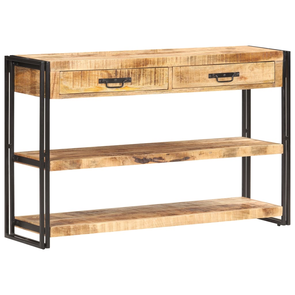 Dressoir 120x30x75 cm massief ruw mangohout