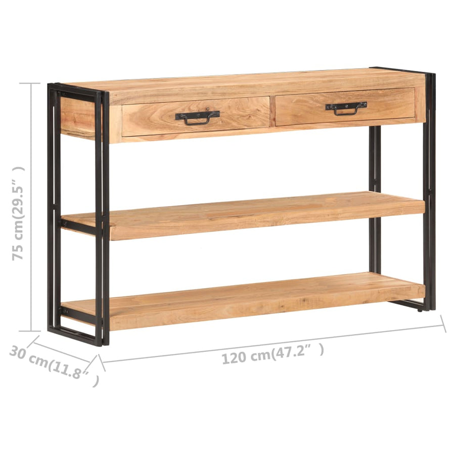 Dressoir 120x30x75 cm massief acaciahout