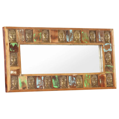 Spiegel Boeddha Massief Gerecycled Hout 110 x 50 cm
