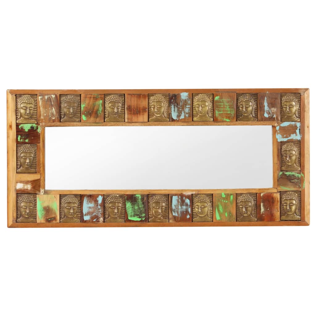 Spiegel Boeddha Massief Gerecycled Hout 110 x 50 cm