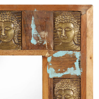 Spiegel Boeddha Massief Gerecycled Hout 110 x 50 cm