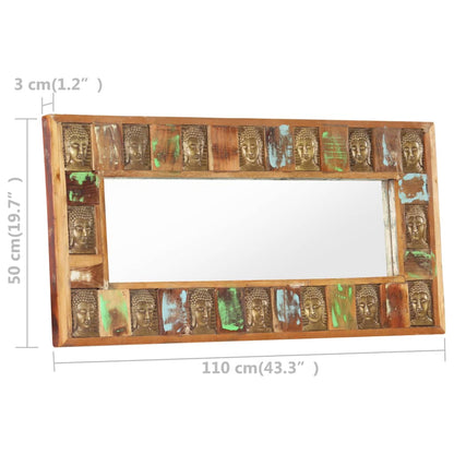 Spiegel Boeddha Massief Gerecycled Hout 110 x 50 cm