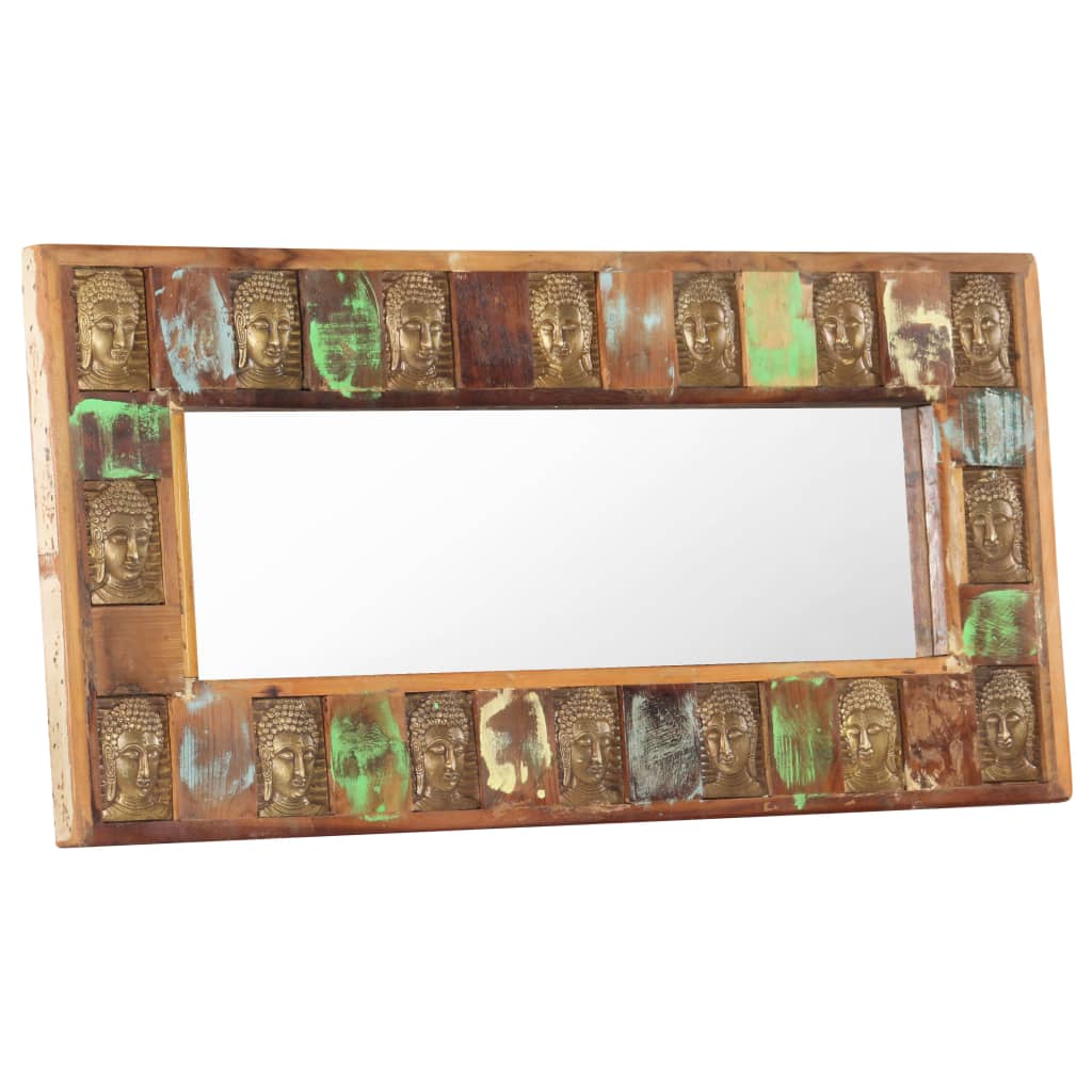 Spiegel Boeddha Massief Gerecycled Hout 110 x 50 cm