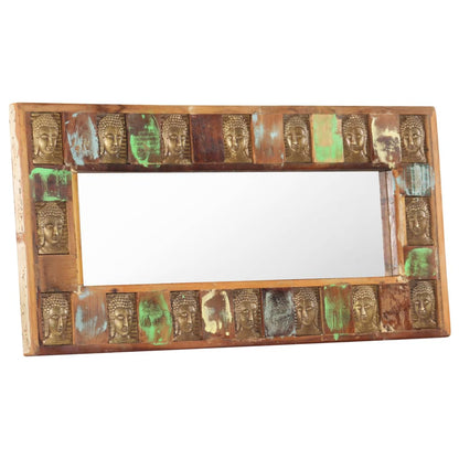 Spiegel Boeddha Massief Gerecycled Hout 110 x 50 cm