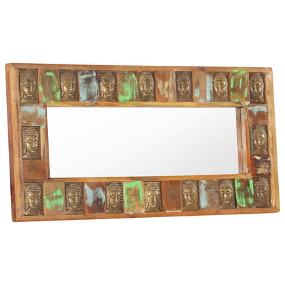 Spiegel Boeddha Massief Gerecycled Hout 110 x 50 cm