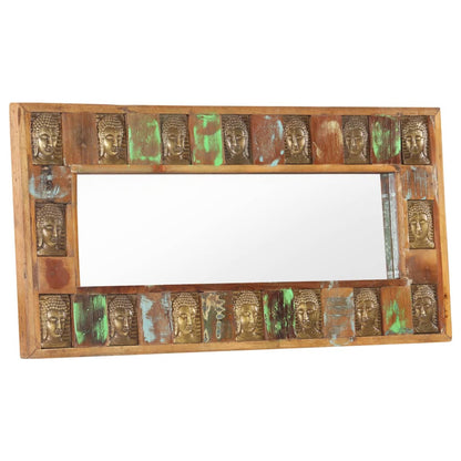 Spiegel Boeddha Massief Gerecycled Hout 110 x 50 cm