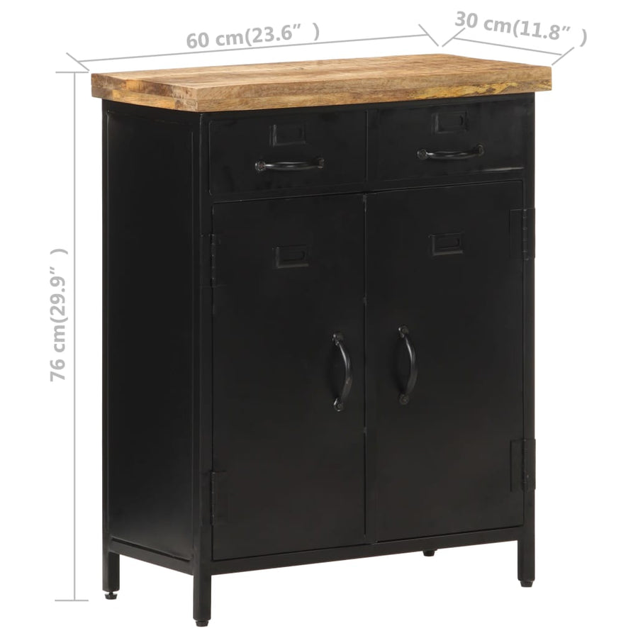 Dressoir 60x30x76 cm ruw mangohout
