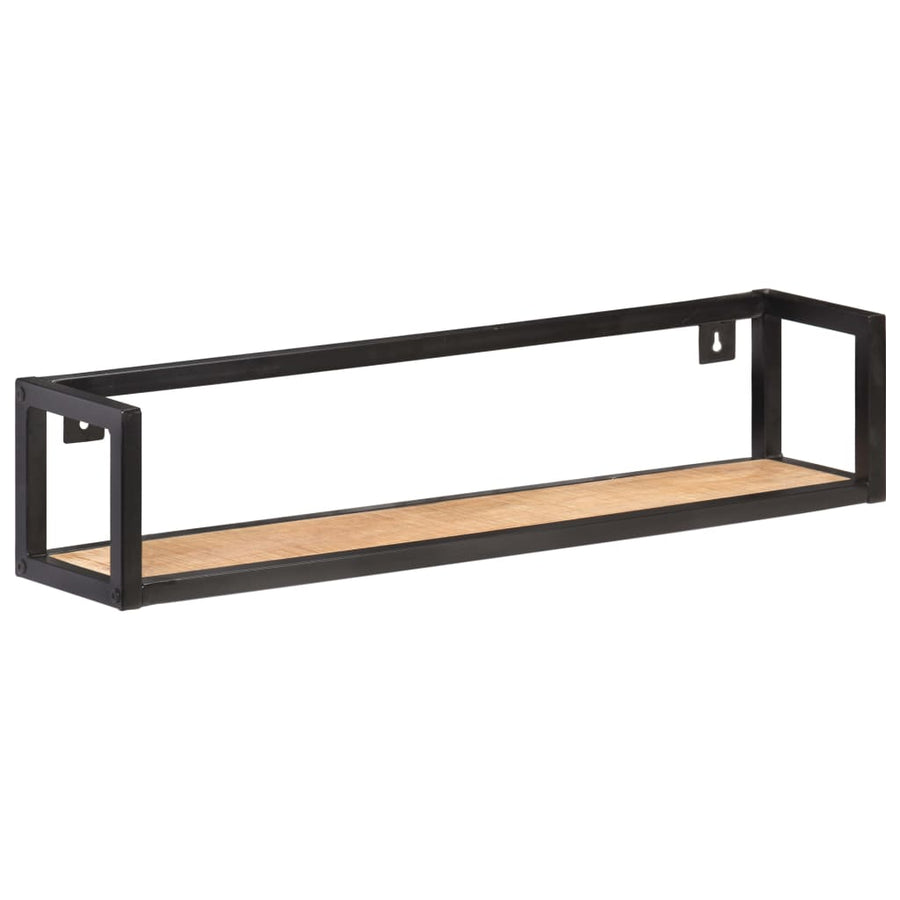 Wandschappen 2 St 80 Cm Ruw Mangohout Lichtgrijs