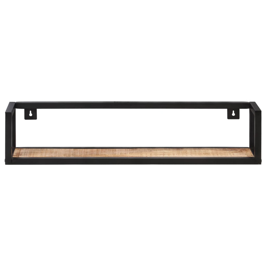 Wandschappen 2 St 80 Cm Ruw Mangohout Lichtgrijs