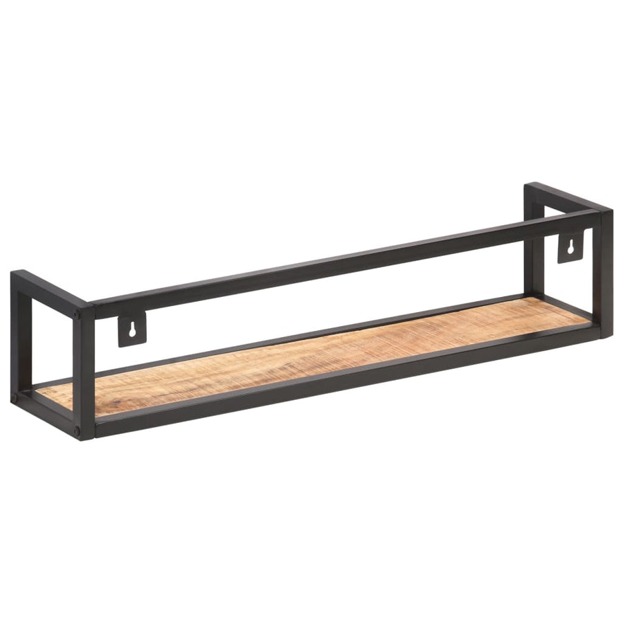 Wandschappen 2 St 80 Cm Ruw Mangohout Lichtgrijs