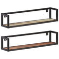 Wandschappen Donkergrijs 80 cm