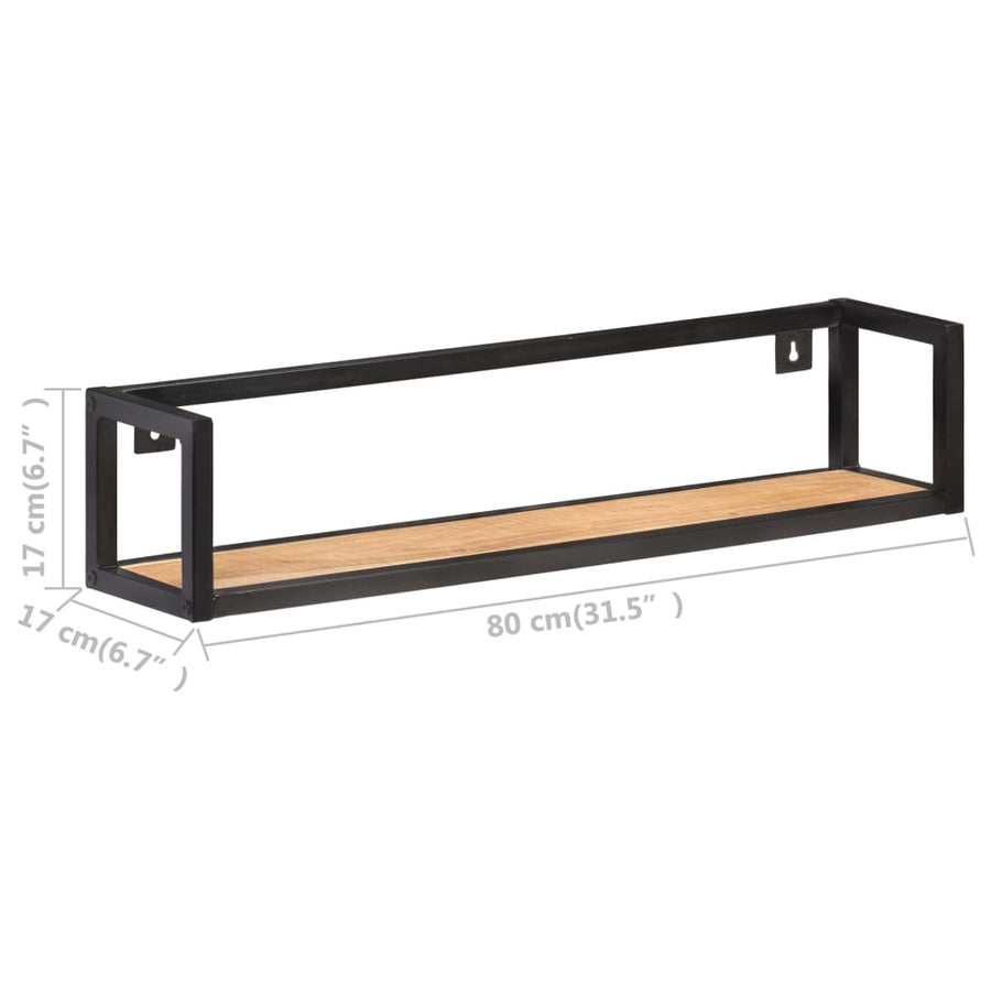 Wandschappen Zwart 80 cm