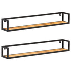 Wall Shelves Black 120 cm