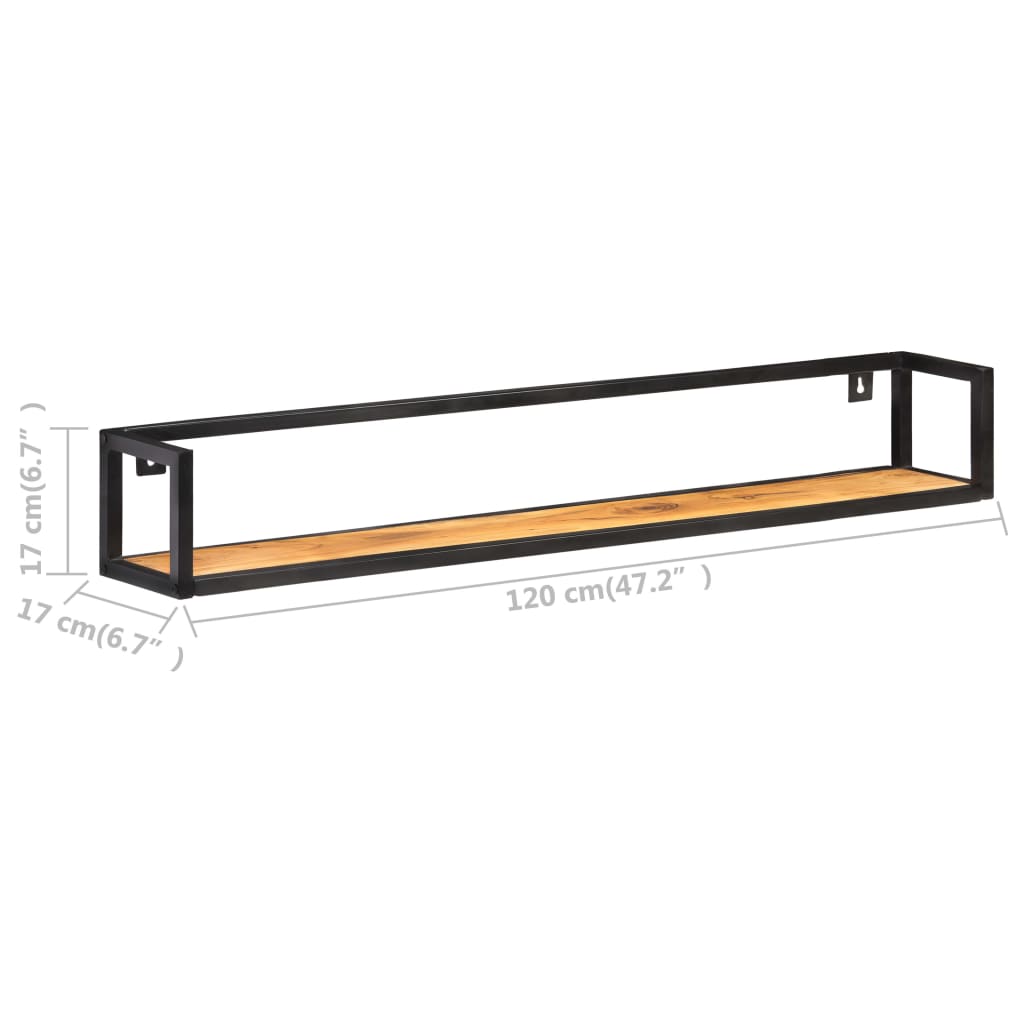 Wandschappen Zwart 120 cm