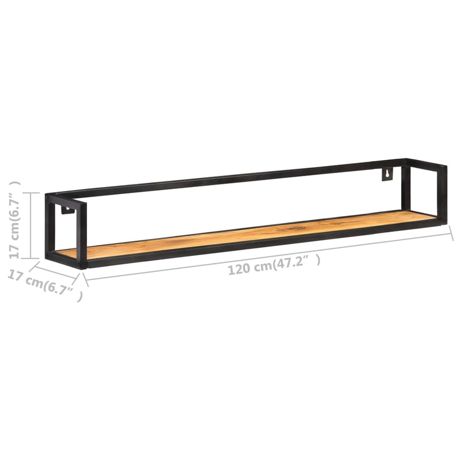 Wandschappen Zwart 120 cm