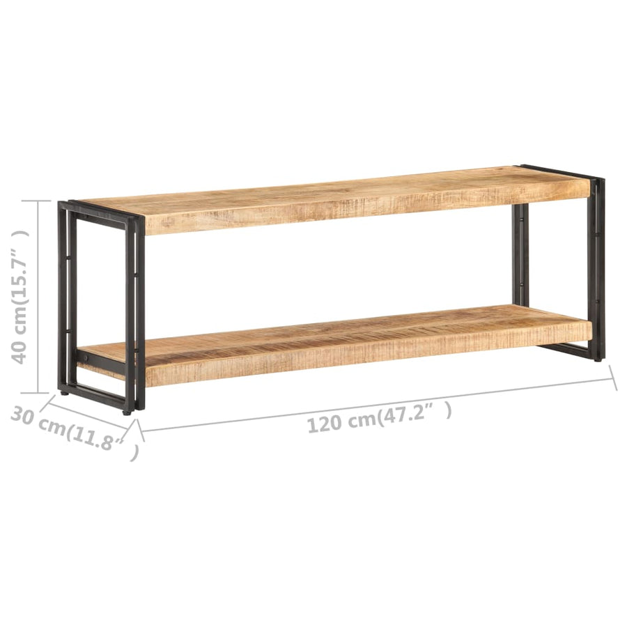 Tv-meubel 120x30x40 cm ruw mangohout 120 x 30 x 40 cm Ruw mangohout