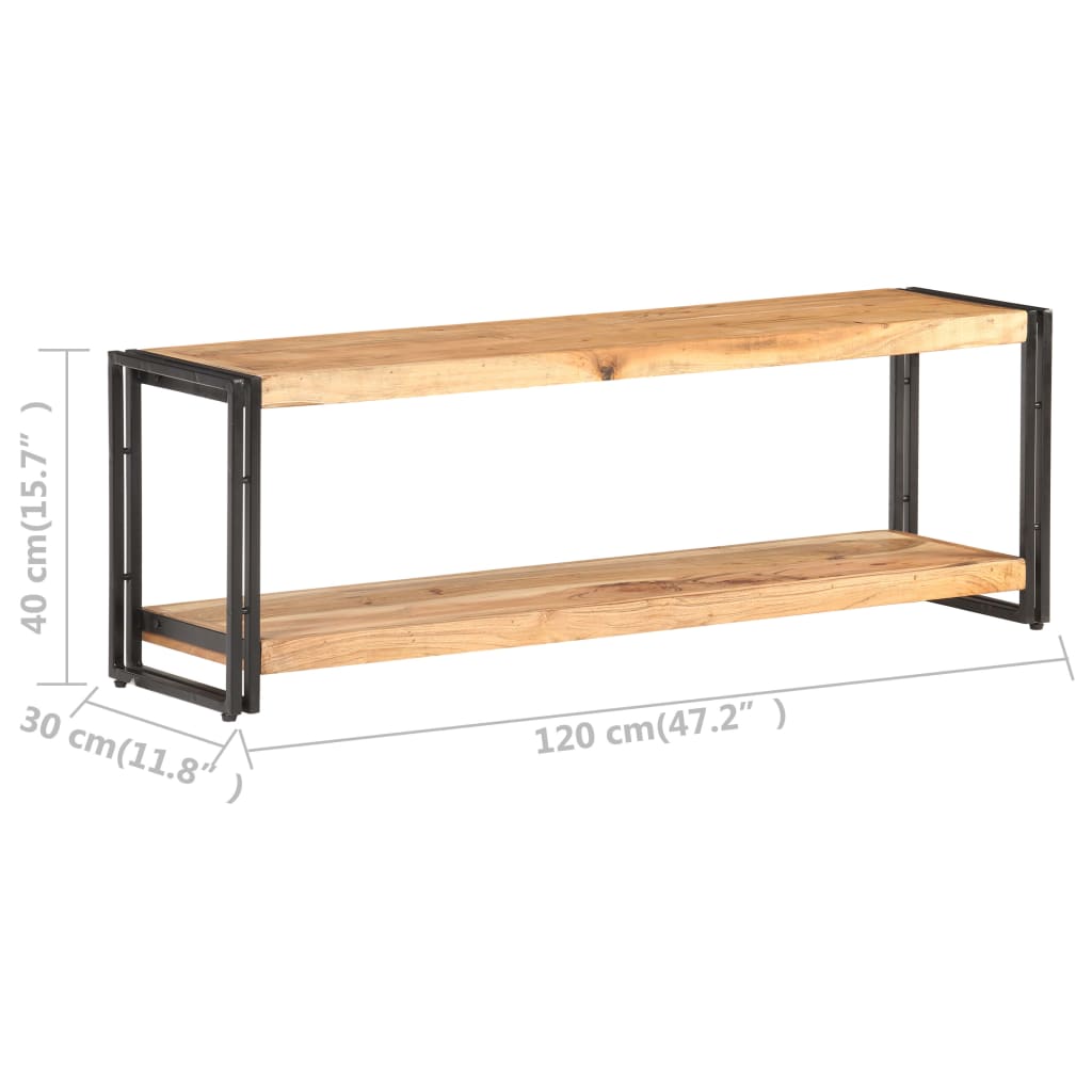 Tv-meubel 120x30x40 cm massief acaciahout 120 x 30 x 40 cm Massief acaciahout