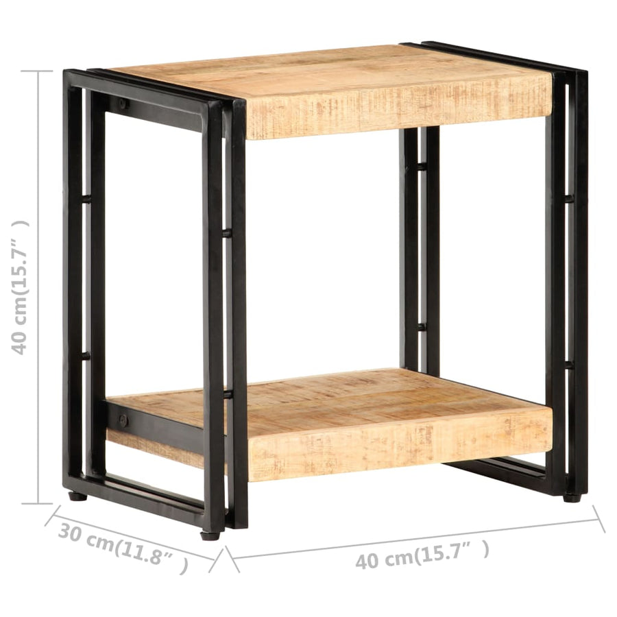 Bijzettafel 40X30X40 Cm Ruw mangohout
