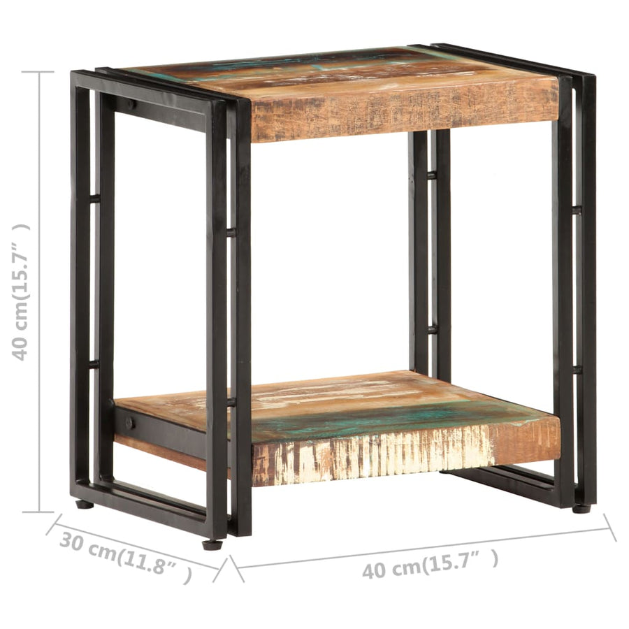 Bijzettafel 40X30X40 Cm massief gerecycled hout