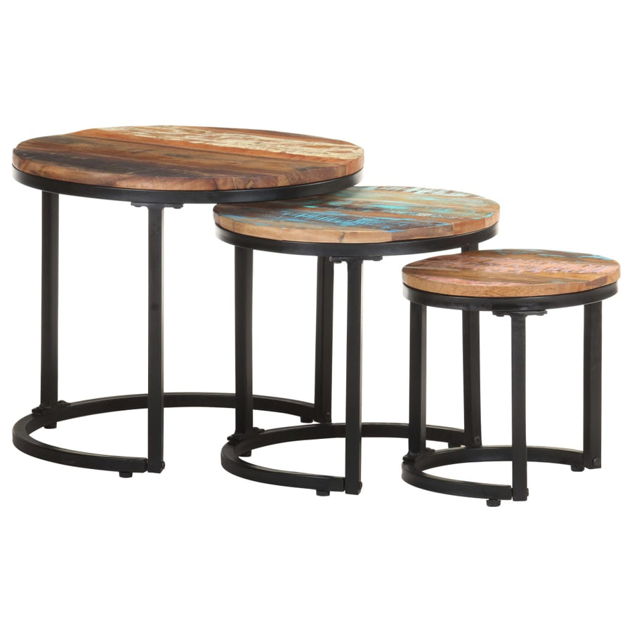 Bijzettafel massief gerecycled hout