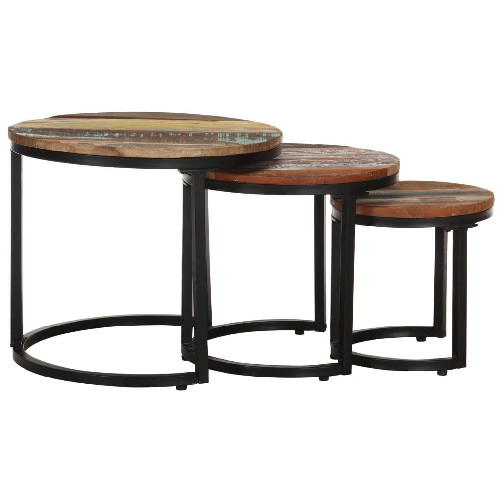 Bijzettafel massief gerecycled hout