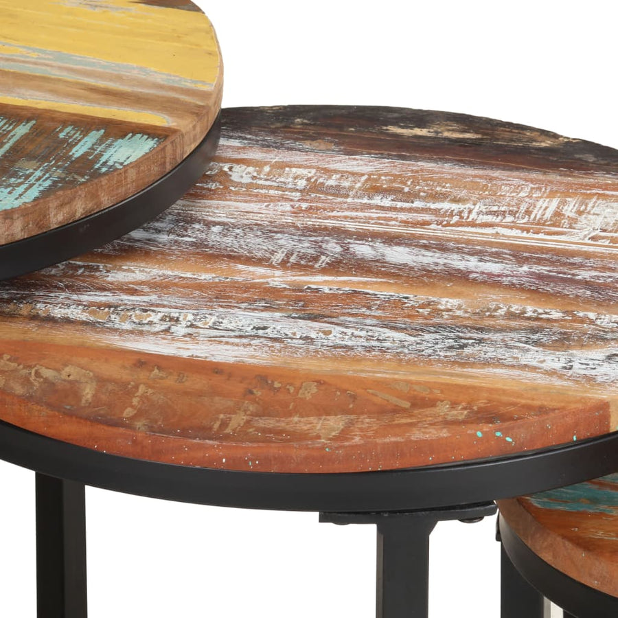 Bijzettafel massief gerecycled hout