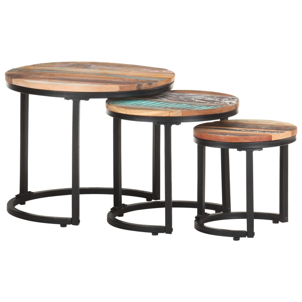 Bijzettafel massief gerecycled hout