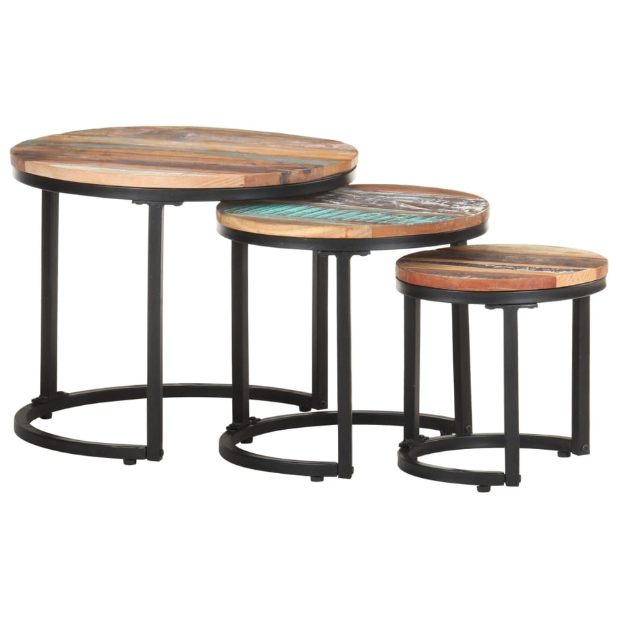 Bijzettafel massief gerecycled hout