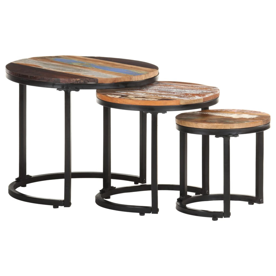 Bijzettafel massief gerecycled hout