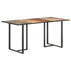 Dining table 160 cm solid recycled wood