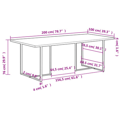 Eettafel 200 Cm 200 x 100 x 76 cm