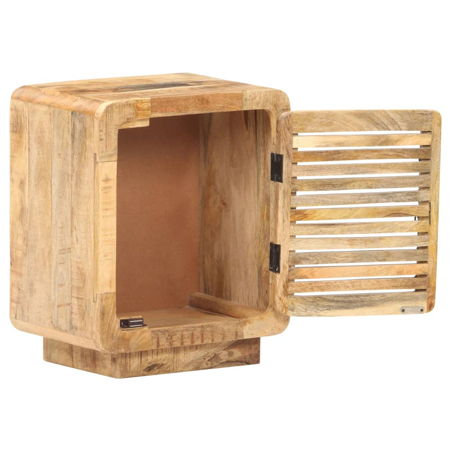 Nachtkastje 40X30X50 Cm Ruw Mangohout