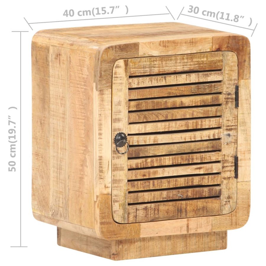 Nachtkastje 40X30X50 Cm Ruw Mangohout